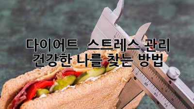 🧘‍♀️ 다이어트 & 스트레스 관리, 건강한 나를 찾는 방법 ✨